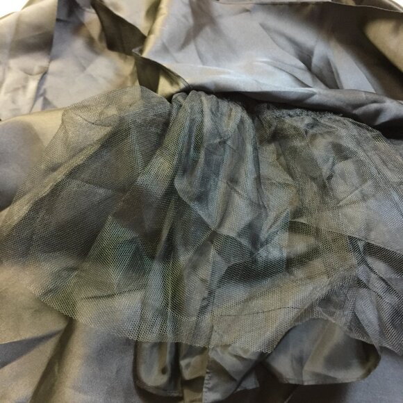 New! Adrianna Papell Arcadia High Low Ball Gown Dress 16 Womans Black Pocket - Picture 6 of 13